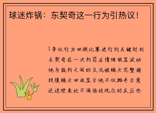 球迷炸锅：东契奇这一行为引热议！